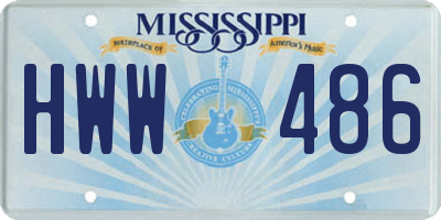 MS license plate HWW486