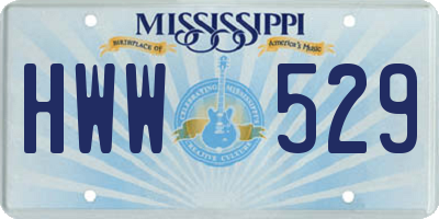 MS license plate HWW529