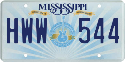 MS license plate HWW544