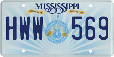MS license plate HWW569