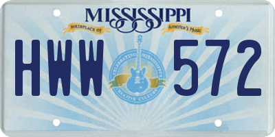 MS license plate HWW572