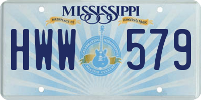 MS license plate HWW579