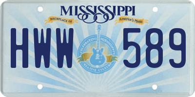 MS license plate HWW589