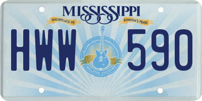 MS license plate HWW590