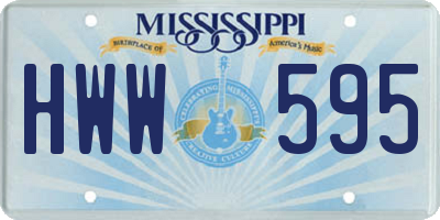 MS license plate HWW595
