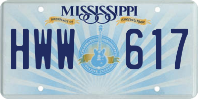 MS license plate HWW617