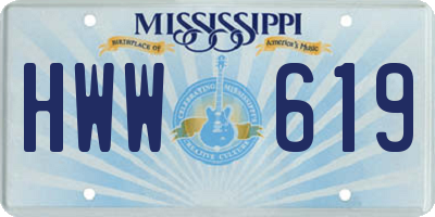 MS license plate HWW619