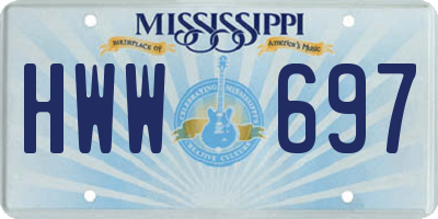 MS license plate HWW697