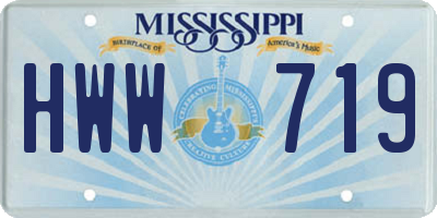 MS license plate HWW719