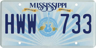 MS license plate HWW733