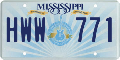 MS license plate HWW771