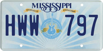 MS license plate HWW797