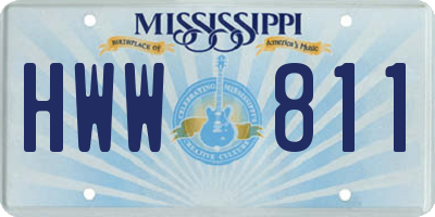 MS license plate HWW811