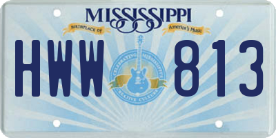 MS license plate HWW813