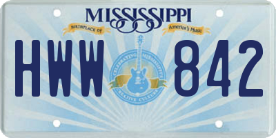 MS license plate HWW842