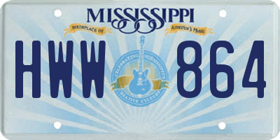 MS license plate HWW864