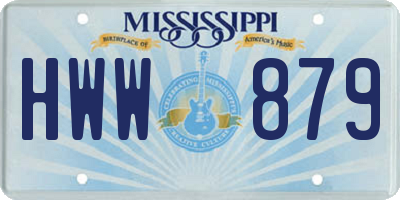 MS license plate HWW879