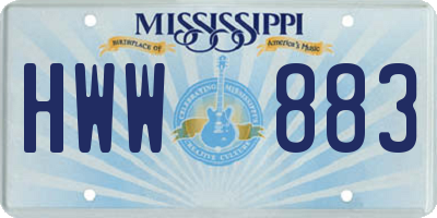 MS license plate HWW883