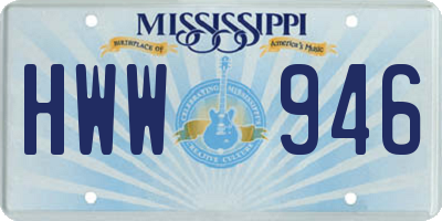 MS license plate HWW946