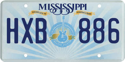 MS license plate HXB886