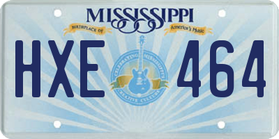 MS license plate HXE464