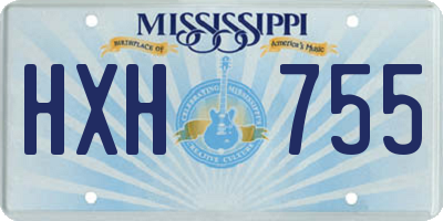 MS license plate HXH755