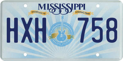 MS license plate HXH758