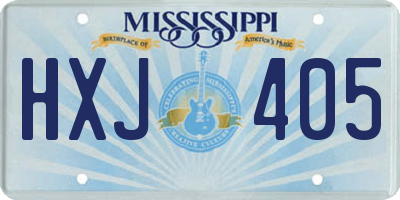 MS license plate HXJ405