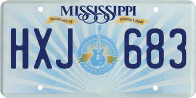 MS license plate HXJ683