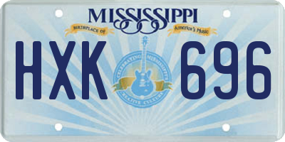 MS license plate HXK696