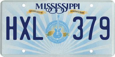 MS license plate HXL379