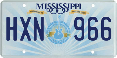 MS license plate HXN966