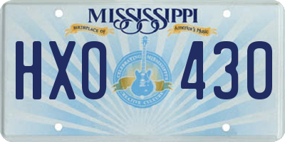 MS license plate HXO430