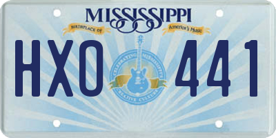 MS license plate HXO441
