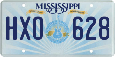 MS license plate HXO628