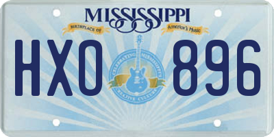 MS license plate HXO896