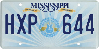 MS license plate HXP644