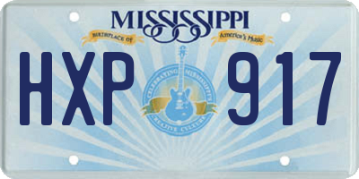 MS license plate HXP917