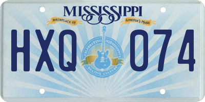 MS license plate HXQ074