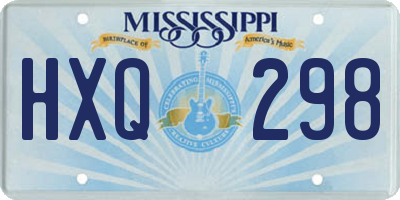 MS license plate HXQ298
