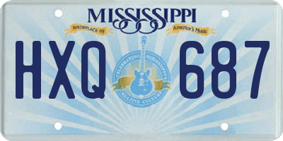 MS license plate HXQ687