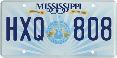 MS license plate HXQ808