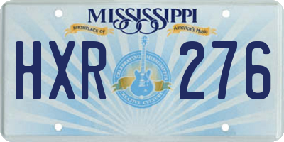 MS license plate HXR276