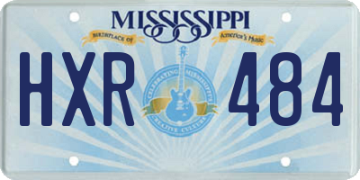 MS license plate HXR484