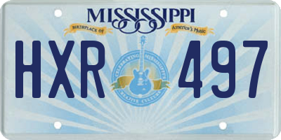 MS license plate HXR497