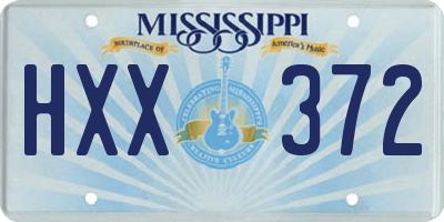 MS license plate HXX372
