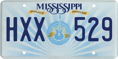 MS license plate HXX529