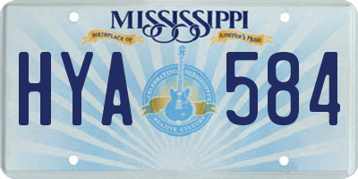 MS license plate HYA584
