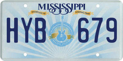MS license plate HYB679