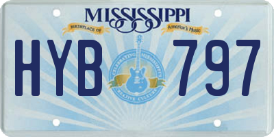 MS license plate HYB797